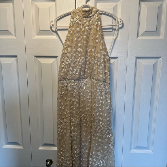 Sequin Embroidered Long Dress - Picture 2 of 5